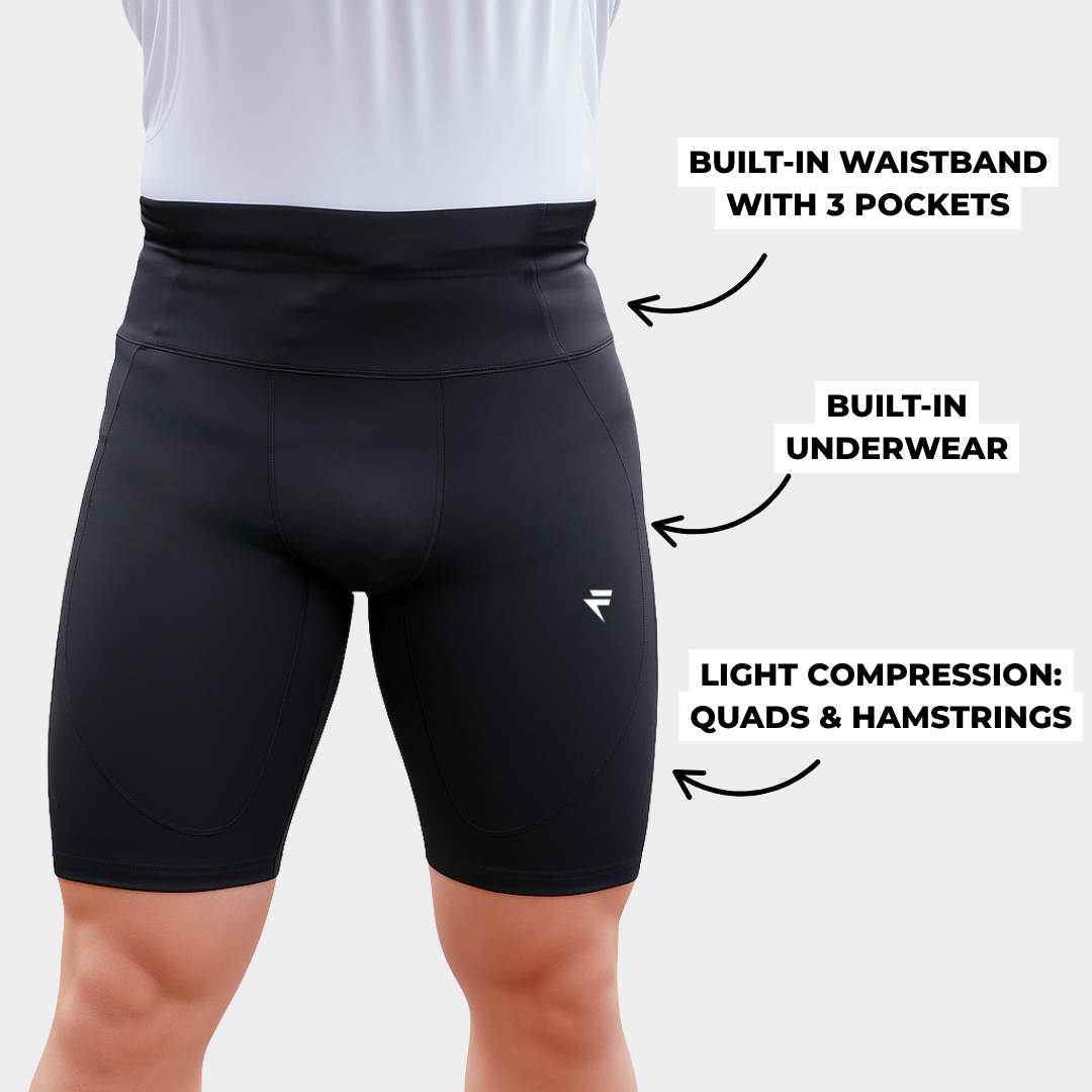 Compression Shorts with Integrated Belt